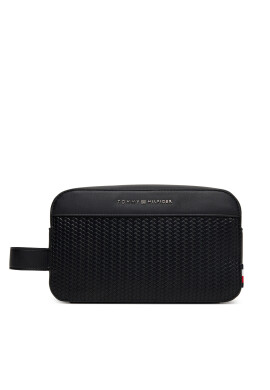 Tommy Hilfiger Несесер Th Woven Washbag AM0AM13838 Черен - Mera.bg