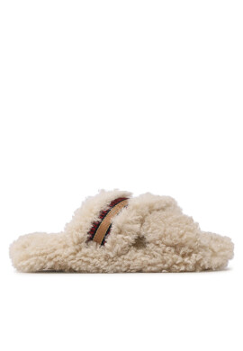 Tommy Hilfiger Пантофи Sherpa Fur Home Slippers Strap FW0FW06576 Бежов - Mera.bg
