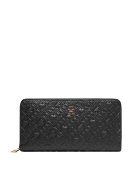 Tommy Hilfiger Портфейл Th Icon Lrg Za Mono Embo AW0AW17955 Черен - Mera.bg