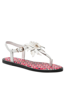 Tommy Hilfiger Сандали Th Geo Print Flat Sandal FW0FW06229 Ecru YBL - Mera.bg