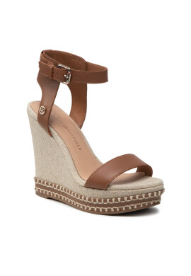 Tommy Hilfiger Сандали Elevated Signature Wedge Sandal FW0FW06296 Summer Cognac GU9 - Mera.bg