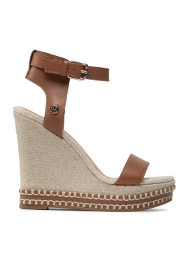 Tommy Hilfiger Сандали Elevated Signature Wedge Sandal FW0FW06296 Summer Cognac GU9 - Mera.bg