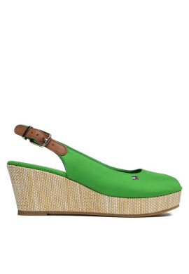 Tommy Hilfiger Сандали Iconic Elba Sling Back Wedge FW0FW04788 Galvanic Green LXM - Mera.bg
