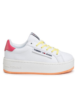 Tommy Jeans Гуменки Oversized Label Icon Sneaker EN0EN00787 White/Blush Red/ Melon Orange 0K4 - Mera.bg