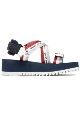 Tommy Jeans Сандали Lurex Webbing Strappy Sandal EN0EN01325 Twilight Navy C87 - Mera.bg