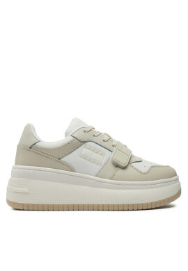 Tommy Jeans Сникърси Tjw Retro Basket Flatform Velcro EN0EN02573 Екрю - Mera.bg