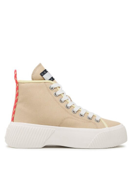 Tommy Jeans Сникърси Vulc Plat. Canvas Mc EN0EN02091 Бежов - Mera.bg