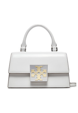 Tory Burch Дамска чанта Bon Bon Spazzolato Mini Top-Handle Bag 148865 Бял - Mera.bg