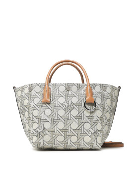 Tory Burch Дамска чанта Canvas Basketweave Small Tote 146547 New Ivory Basketweave 100 - Mera.bg
