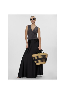Tory Burch Дамска чанта Ella Striped Straw Basket Tote 135737 Natural/Black 270 - Mera.bg