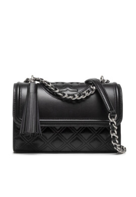 Tory Burch Дамска чанта Fleming Small Convertible Shoulder Bag 75576 Black/Silver 003 - Mera.bg