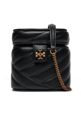 Tory Burch Дамска чанта Kira Chevron Mini Vanity Case 146843 Черен - Mera.bg