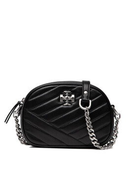 Tory Burch Дамска чанта Kira Chevron Small Camera Bag 90450 Black/Rolled Nickiel 002 - Mera.bg