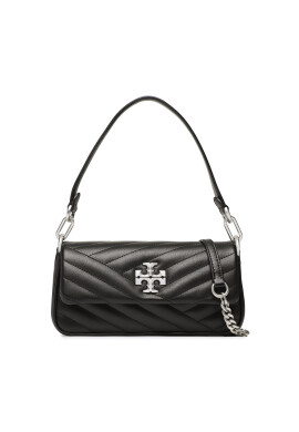 Tory Burch Дамска чанта Kira Chevron Small Flap Shoulder Bag 90456 Black/Rolled Nickel 002 - Mera.bg