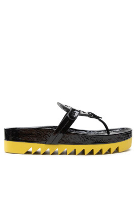 Tory Burch Джапанки Miller Cloud Lug 136401 Perfect Black/Citrus 001 - Mera.bg