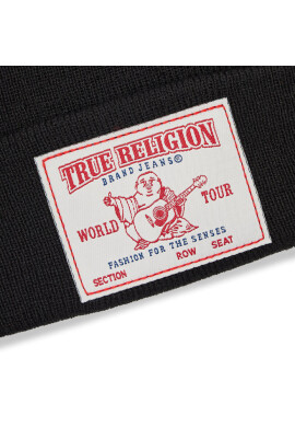 True Religion Шапка Concert Patch TRBEANIE15 Black 1001 - Mera.bg