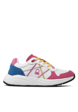 United Colors Of Benetton Сникърси Ascent Colour BTW217305 White/Fucsia 1081 - Mera.bg