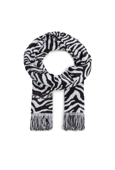 2005 Зимен шал Striped Scarf Черен - Mera.bg