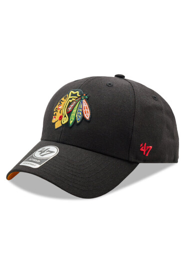 47 Brand Шапка с козирка NHL Chicago Blackhawks Ballpark Snap '47 MVP H-BLPMS04WBP-BKA Черен - Mera.bg