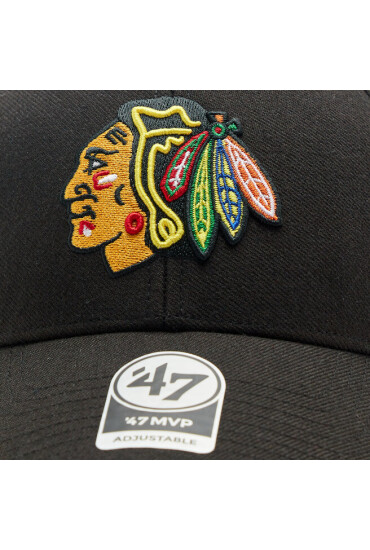 47 Brand Шапка с козирка NHL Chicago Blackhawks Ballpark Snap '47 MVP H-BLPMS04WBP-BKA Черен - Mera.bg