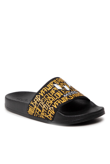 adidas Чехли Adilette Shower Messi K GW6136 Core Black/Cloud White/Semi Solar Gold - Mera.bg