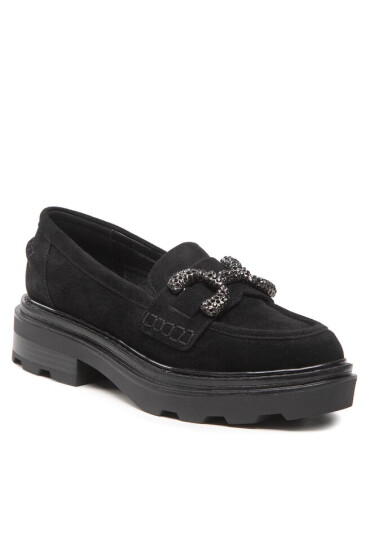 Alma En Pena лоуфъри с дебела подметка I22121 Suede Black - Mera.bg