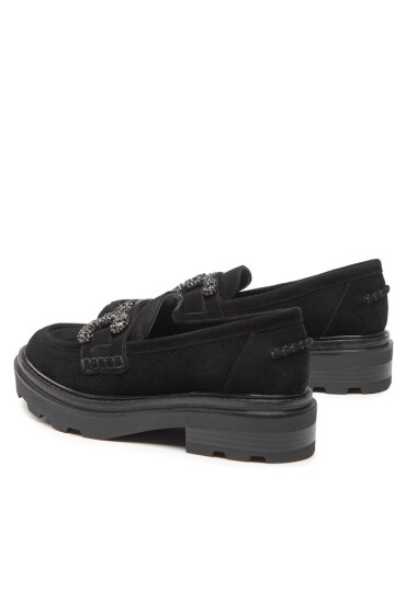 Alma En Pena лоуфъри с дебела подметка I22121 Suede Black - Mera.bg