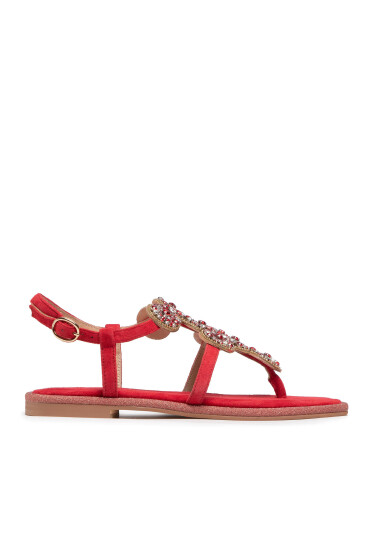 Alma En Pena Сандали V21449 Suede Red - Mera.bg