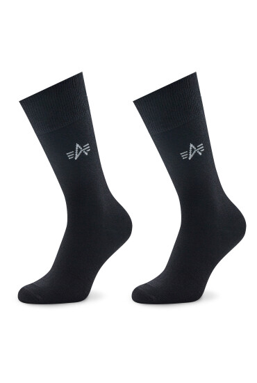 Alpha Industries Комплект 3 чифта дълги чорапи мъжки Basic 118929 Черен - Mera.bg