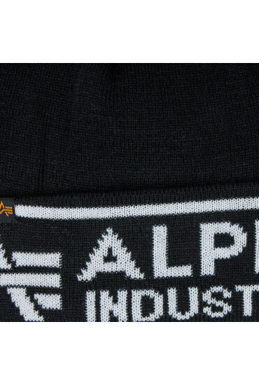 Alpha Industries Шапка AI Beanie 138903 Black/White 95 - Mera.bg
