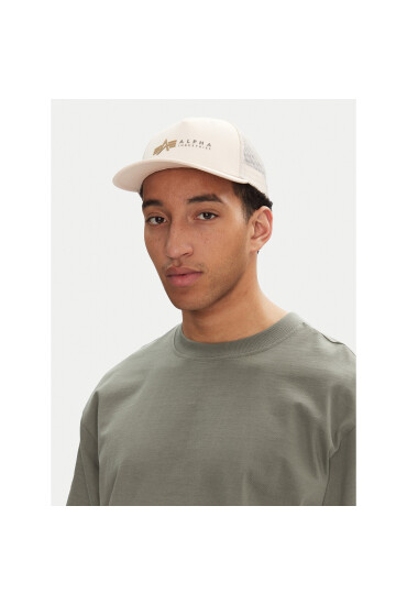 Alpha Industries Шапка с козирка Label 106901 Екрю - Mera.bg