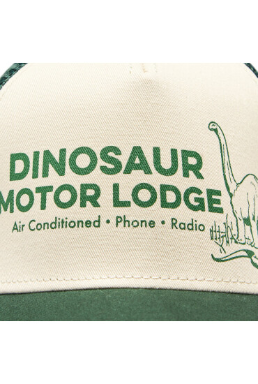 American Needle Шапка с козирка Sinclair - Dinosaur Motor Lodge SMU730A-DINOM Dark Green/Ivory - Mera.bg