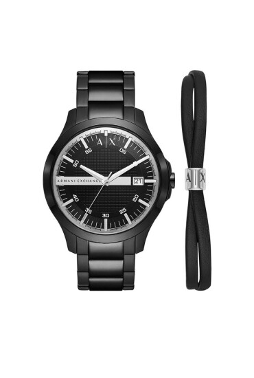 Armani Exchange Часовник Hampton AX7134SET Черен - Mera.bg