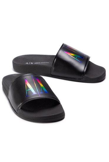 Armani Exchange Чехли XDP011 XV266 N223 Black/Rainbow Logo - Mera.bg