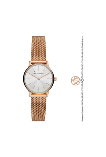 Armani Exchange Комплект часовник и гривна Lola AX7121 Златист - Mera.bg