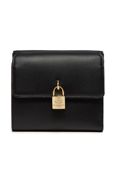 Armani Exchange Малък дамски портфейл 948530 4F779 Черен - Mera.bg