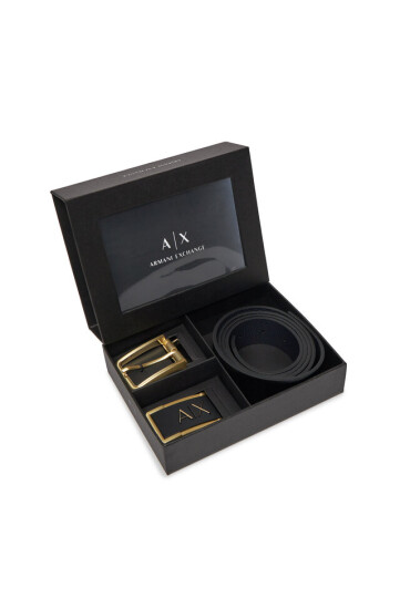 Armani Exchange Мъжки колан 951250 CC890 71820 Black/Blu Navy-G. - Mera.bg