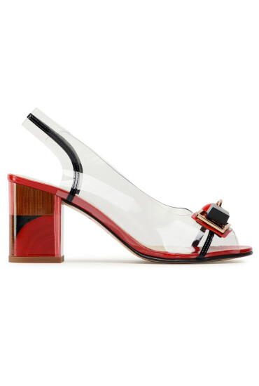 Azurée Сандали Madere 9Cr Vernis Noir/Vernis Rouge/Motif Rouge 01 - Mera.bg