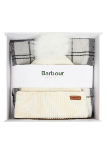 Barbour Комплект шал и шапка Dover LGS0054GY31 Екрю - Mera.bg