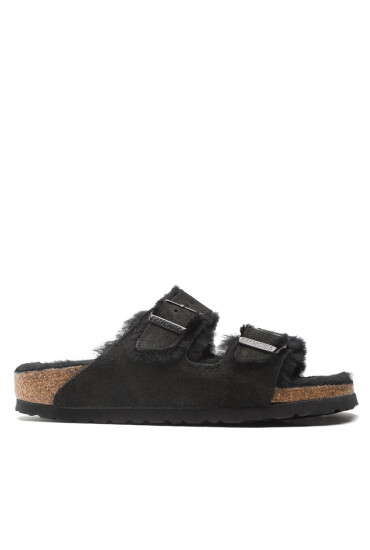 Birkenstock Чехли Arizona Shearling 0752663 Черен - Mera.bg