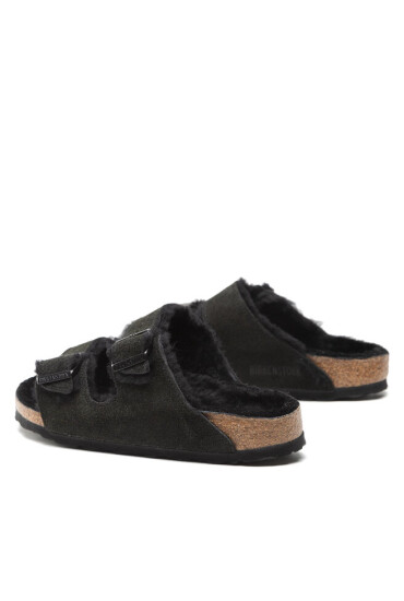 Birkenstock Чехли Arizona Shearling 0752663 Черен - Mera.bg
