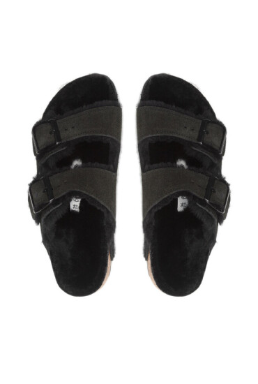 Birkenstock Чехли Arizona Shearling 0752663 Черен - Mera.bg