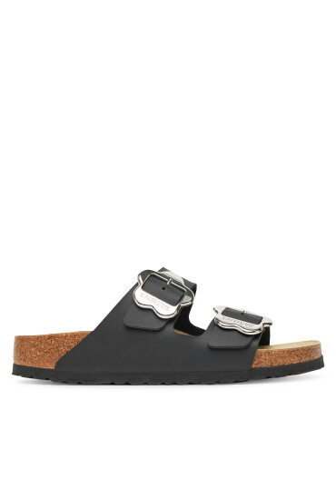 Birkenstock Чехли Arizona Flower Buckle Kids 1029844 D Черен - Mera.bg