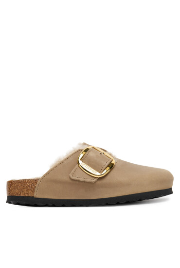 Birkenstock Чехли Boston Big Buckle Shearling 1030444 Кафяв - Mera.bg