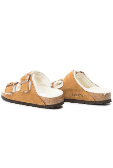 Birkenstock Пантофи Arizona Fur 1001135 Кафяв - Mera.bg