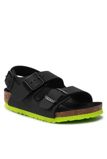 Birkenstock Сандали Milano Kinder 1022157 Desert Soil Black Lime - Mera.bg