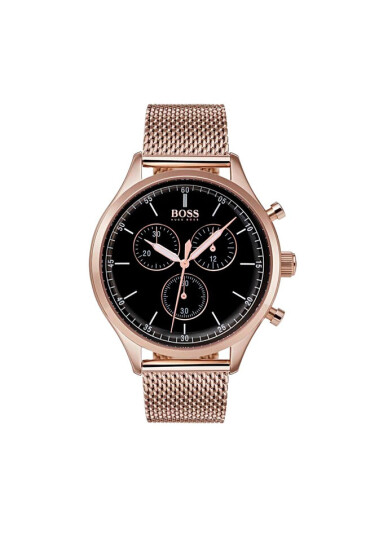 Boss Часовник Companion 1513548 Rose Gold/Black - Mera.bg