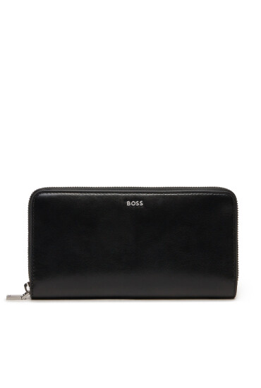 Boss Голям дамски портфейл Liriel Ziparound 50517000 Черен - Mera.bg