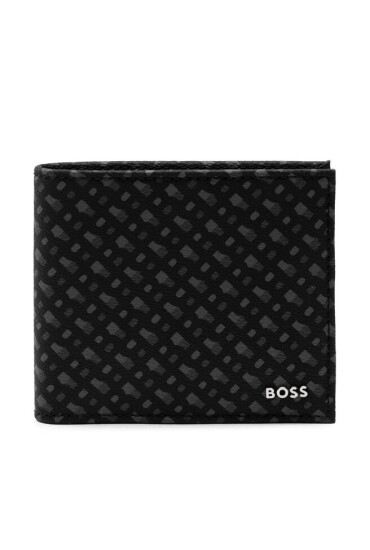 Boss Голям мъжки портфейл Byron 50472942 10243446 01 Черен - Mera.bg