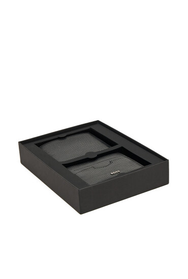 BOSS Комплект портфейл и калъф за карти Gift-boxed 50536901 Черен - Mera.bg